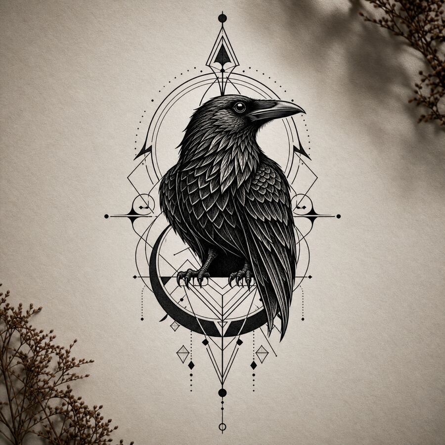Blackwork tattoo style sample
