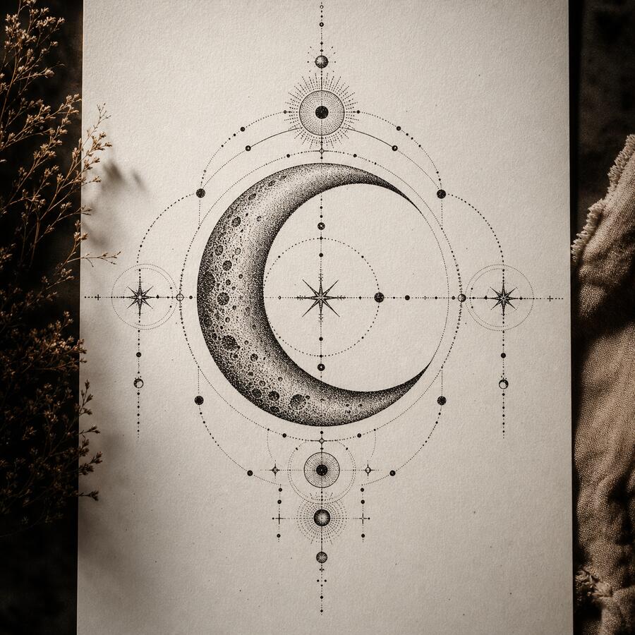 Dotwork tattoo style sample