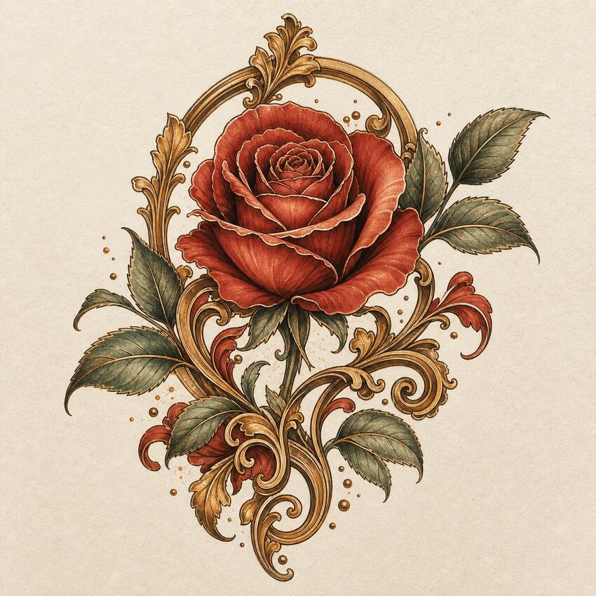 Neo-Traditional tattoo style sample